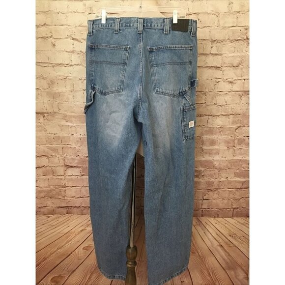 Vintage DKNY 90s Denim Carpenter Jeans 36 x 34 (34 x 33) Medium Wash 100% Cotton - Picture 9 of 11